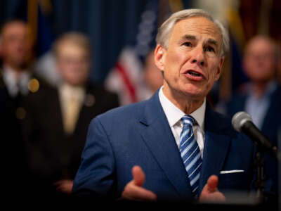 Texas Gov. Greg Abbott speaks during a news conference at the Texas State Capitol on June 8, 2023, in Austin, Texas.