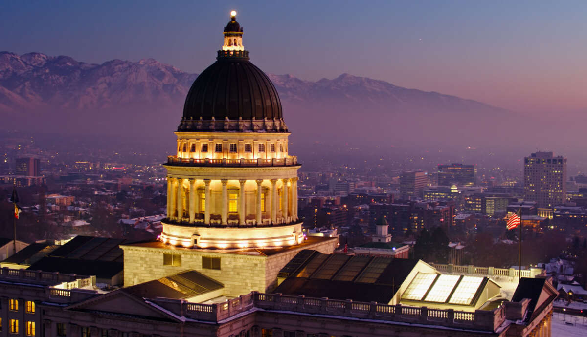 The Utah State Capitol is pictured in Salt Lake City, Utah.