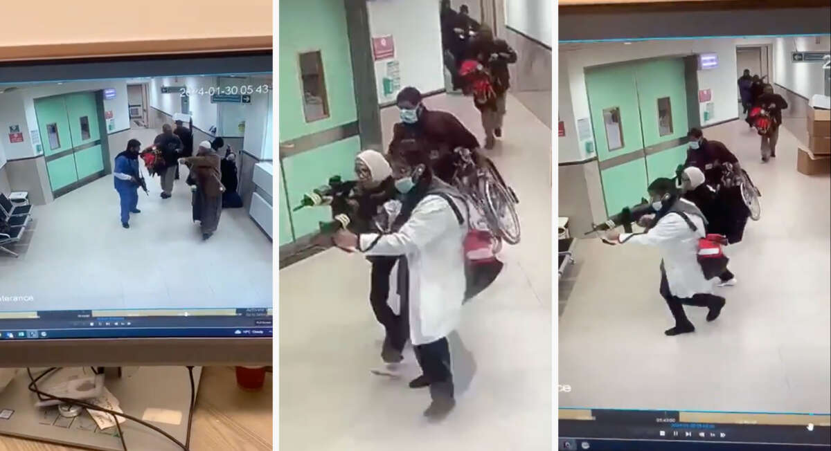 Security footage shows Israeli forces disguised as civilians and medical staff during a raid on Ibn Sina Hospital in Jenin, a city in the occupied West Bank, on January 30, 2023.