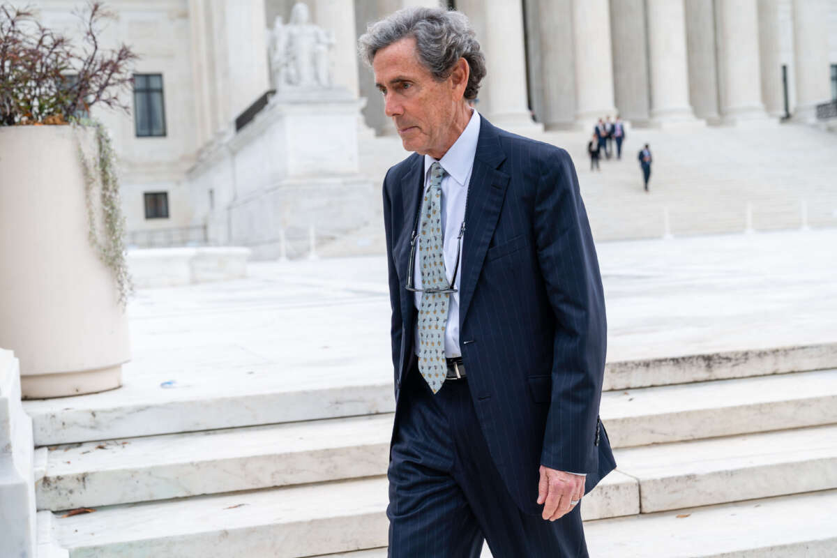 Edward Blum, the affirmative action opponent behind the lawsuits challenging admission procedures at Harvard University and the University of North Carolina at Chapel Hill, leaves the Supreme Court in Washington, D.C. on October 31, 2022.
