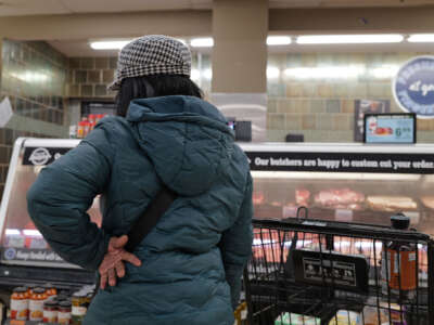 A customer shops at a grocery store on February 13, 2024, in Chicago, Illinois.