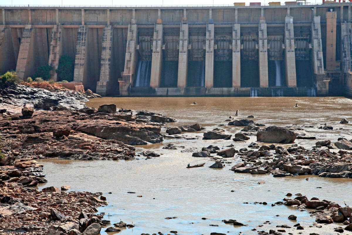 A picture shows the Roseires Dam on the Blue Nile river at al-Damazin in southeastern Sudan, on November 27, 2020.