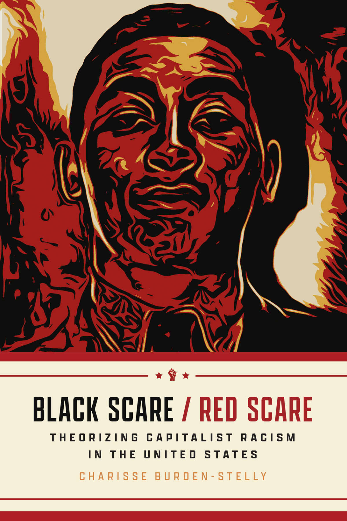 Book cover for Black Scare / Red Scare - Theorizing Capitalist Racism in the United States, featuring an illustration of Angelo Herndon