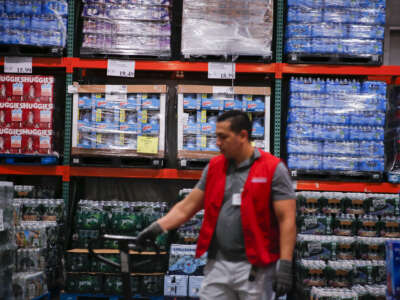 Interior view of a Costco store