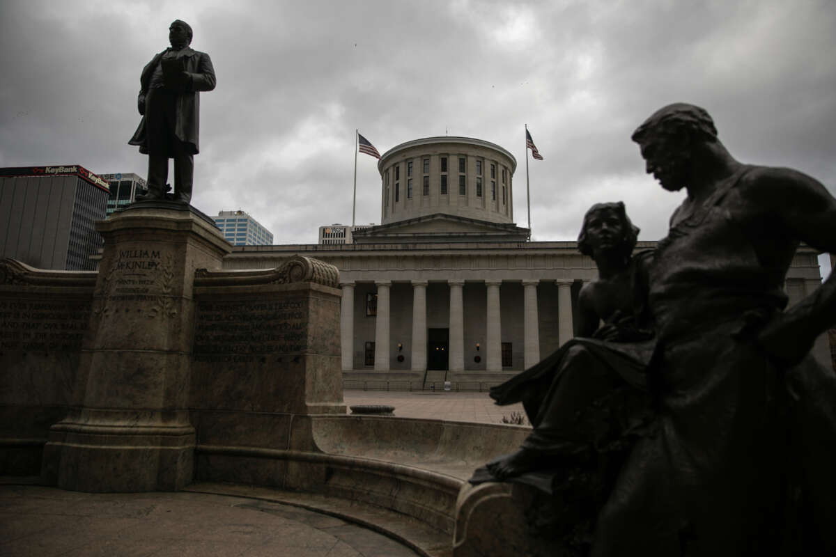 The Ohio Statehouse in Columbus, Ohio, on December 18, 2023.