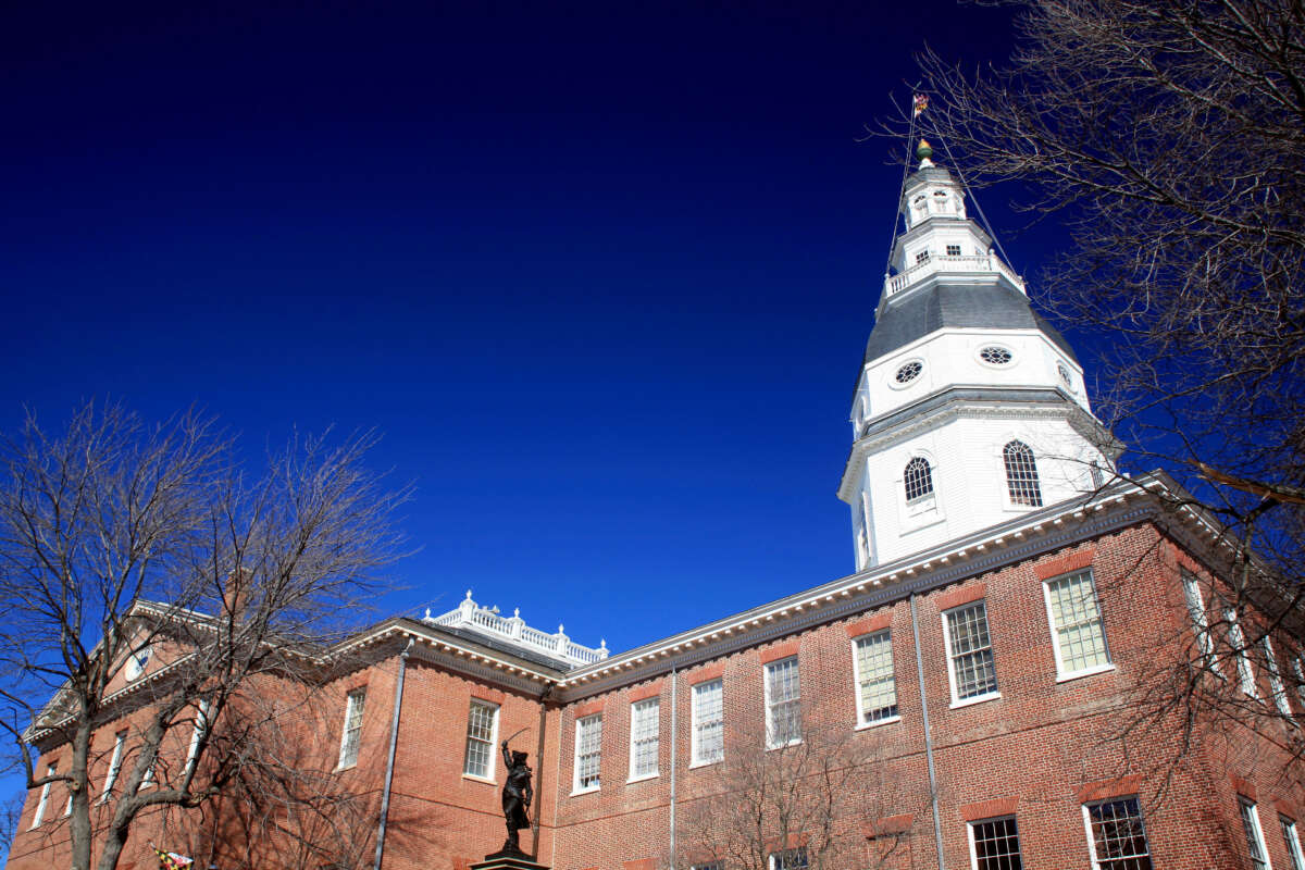 The Maryland Statehouse is pictured in Annapolis, Maryland.