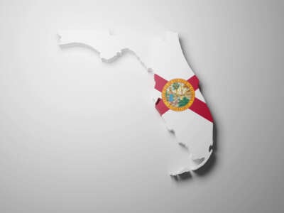 Florida state flag overlaid on state image
