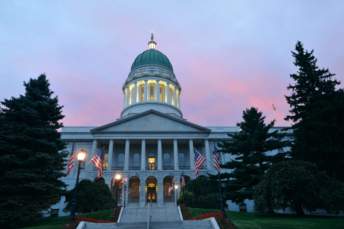 The Maine State House is pictured in Augusta, Maine.