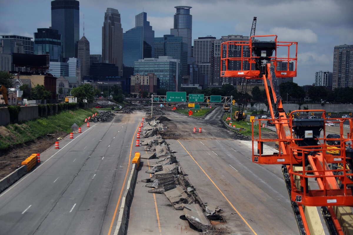 35w as seen on the way to downtown Minneapolis