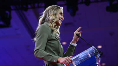 Lara Trump appears during CPAC at Gaylord Resort and Convention Center on February 22, 2024, in National Harbor, Maryland.