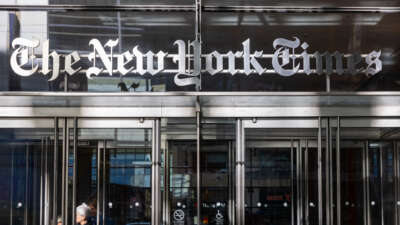 The New York Times building stands in Midtown on February 7, 2024, in New York City.