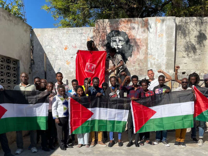 Movement of Equality and Liberation for All Haitians (MOLEGHAF) organizes an event in Port-au-Prince in February 2024 against the genocide in Gaza.