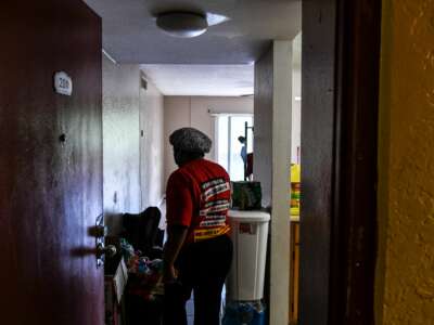 Deatrice Edie, a McDonald's employee, keeps her home's belongings packed and ready to go. She hasn't paid rent in several months and expects an imminent eviction, in Fort Lauderdale, Florida, on May 19, 2021.