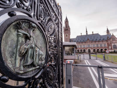 The Peace Palace building of the International Court of Justice in the Hague is pictured on March 12, 2024.