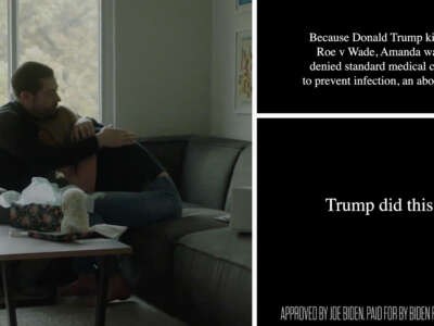 An ad from President Joe Biden's campaign depicts the story of a couple that needed abortion care after a miscarriage.