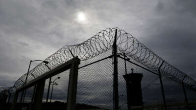 Razor wire surrounds the perimeter of the California State Prison Sacramento on March 5, 2014, in Represa, California.