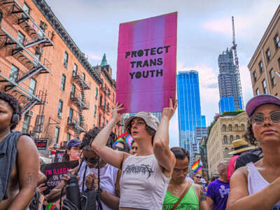 Thousands of New Yorkers take to the streets of Manhattan to participate on the Reclaim Pride Coalition's fifth annual Queer Liberation March on June 25, 2023.