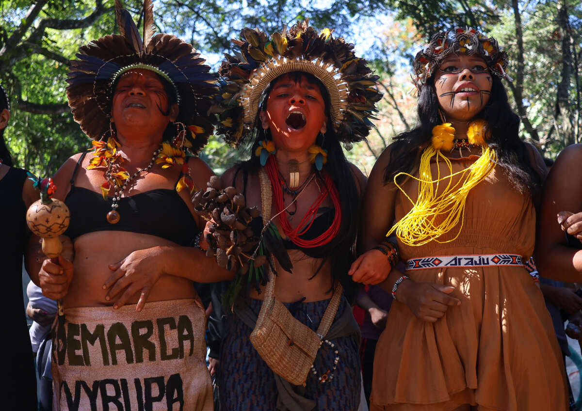 Indigenous protest in Brazil