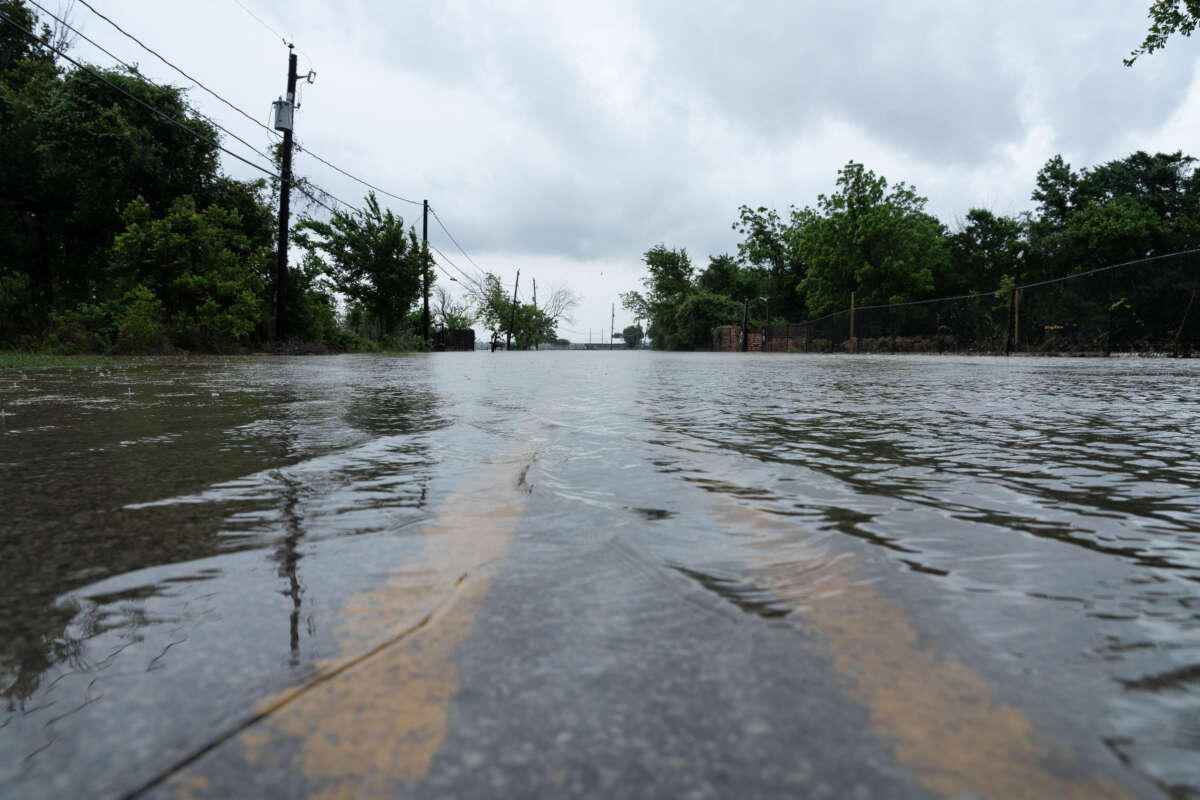 This photo shows a flooded area east of Houston in Channelview, Texas, on May 5, 2024.