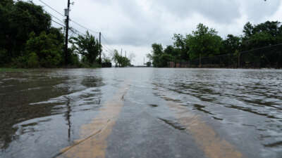 This photo shows a flooded area east of Houston in Channelview, Texas, on May 5, 2024.