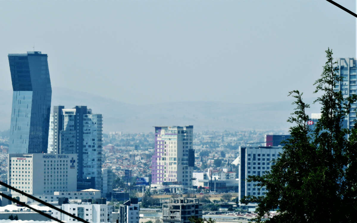 The towers of Angelopolis, Puebla.