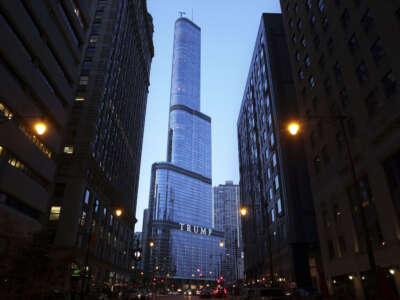 The Trump International Hotel and Tower is pictured on October 4, 2022, in Chicago, Illinois.