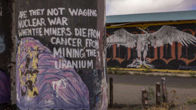 Mural about uranium cancer deaths on Navajo land