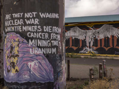 Mural about uranium cancer deaths on Navajo land