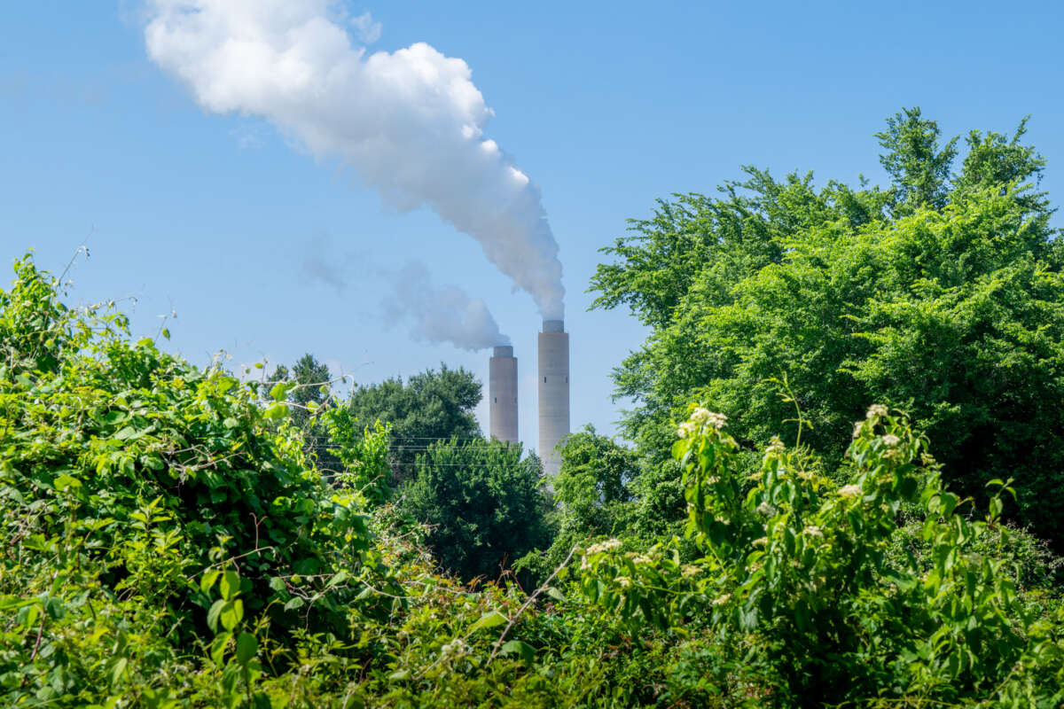 Emissions fume at the coal-fueled Oak Grove Power Plant on April 29, 2024, in Robertson County, Texas.