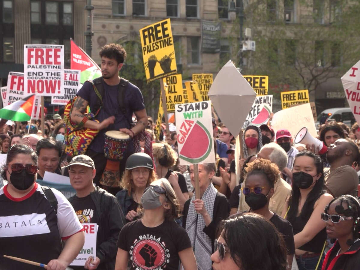 Workers Rallied in New York City on May Day in Solidarity With Palestine