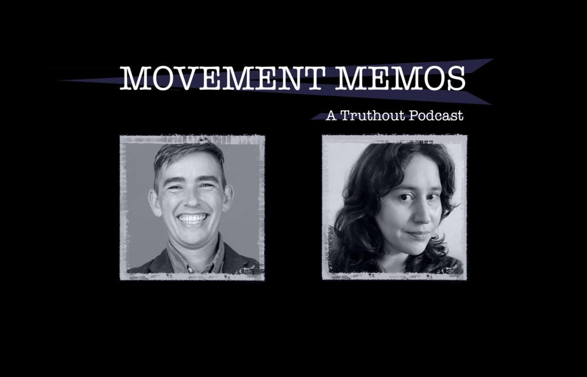 Banner image for Movement Memos, a Truthout Podcast, with guest Lewis Raven Wallace and host Kelly Hayes