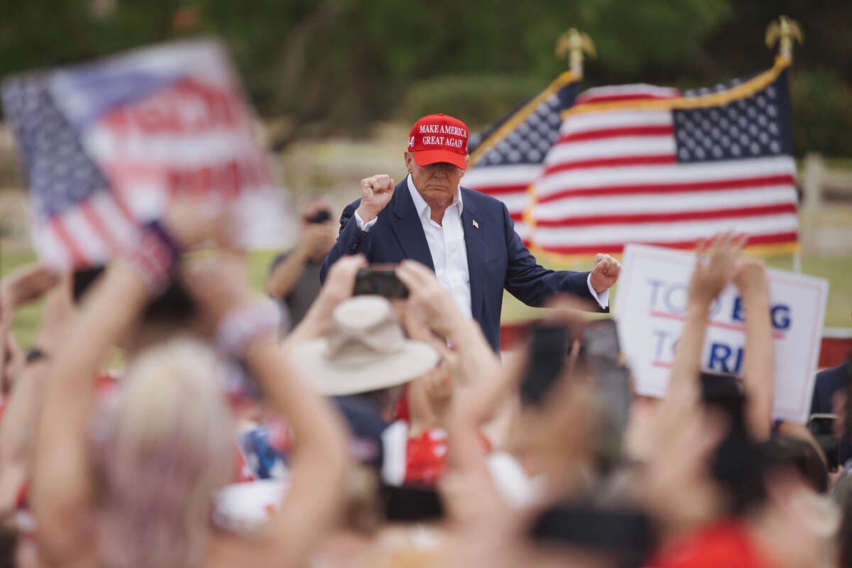 Former President Donald Trump attends a rally June 9, 2024, in Las Vegas, Nevada.