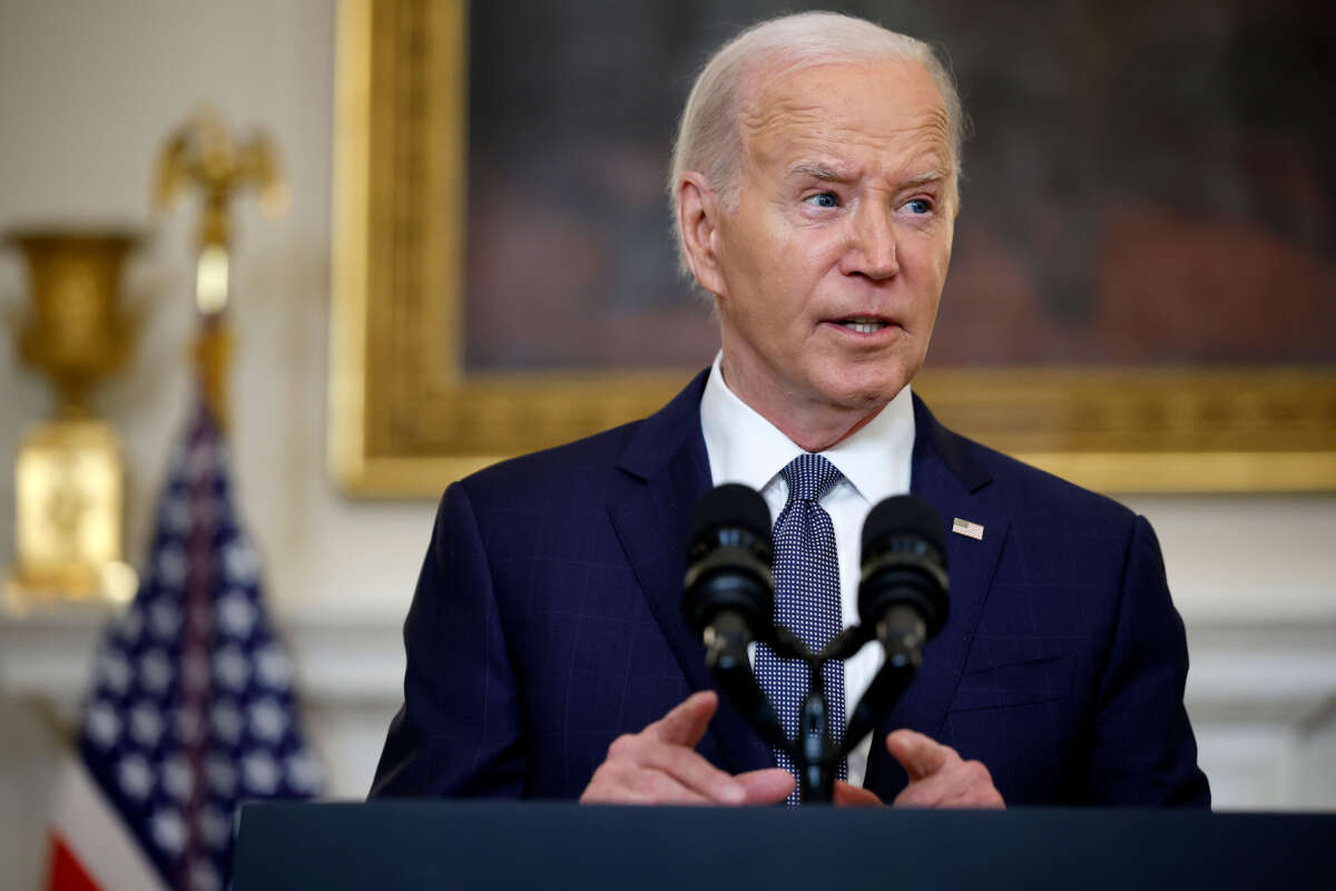 President Joe Biden delivers remarks at the White House on May 31, 2024, in Washington, D.C.