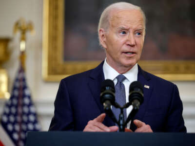 President Joe Biden delivers remarks at the White House on May 31, 2024, in Washington, D.C.