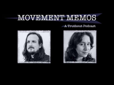 Banner image for Movement Memos, a Truthout podcast, featuring guest Brian Merchant and host Kelly Hayes