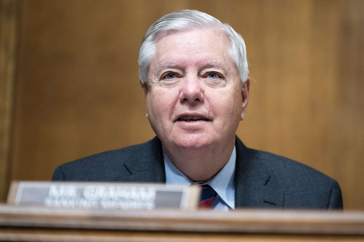 Sen. Lindsey Graham speaks during a Senate Judiciary Committee meeting on May 21, 2024, in Washington, D.C.