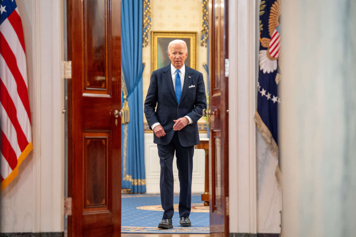 President Joe Biden arrives for a news conference at the White House on July 1, 2024, in Washington, D.C.