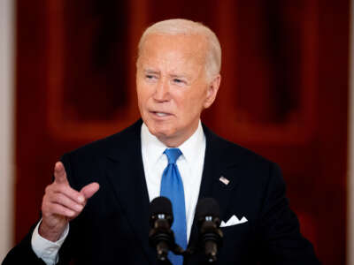 President Joe Biden speaks to the media at the White House on July 1, 2024, in Washington, D.C.