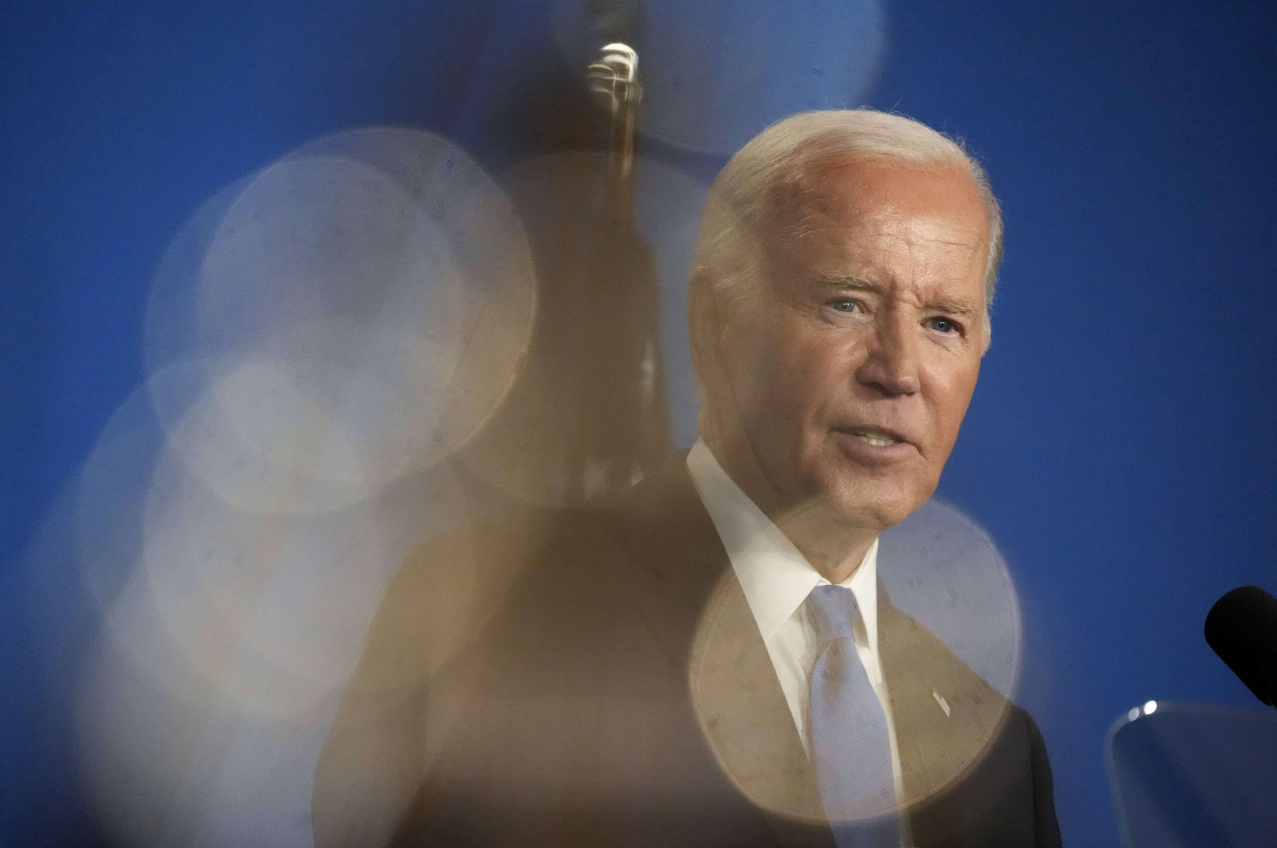 Biden Aims to Stay in Race Until Polls Say He Can’t Win, He Says During ...