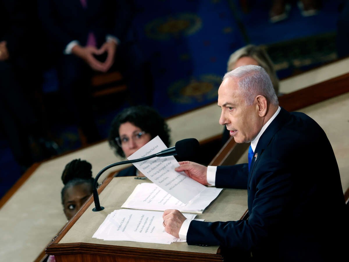In US, Netanyahu Spoke of “Democracy” But Offers Indefinite Apartheid