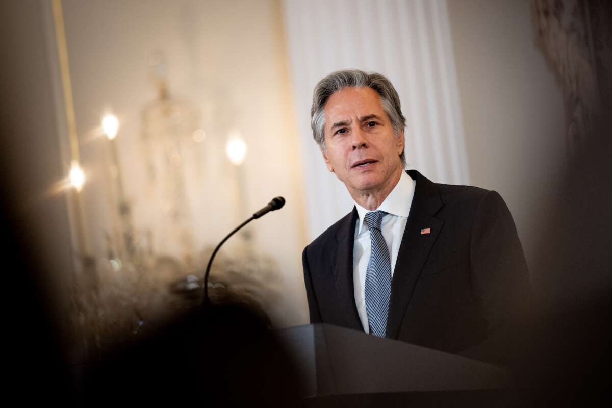 Secretary of State Antony Blinken speaks at an event on June 24, 2024 in Washington, D.C.