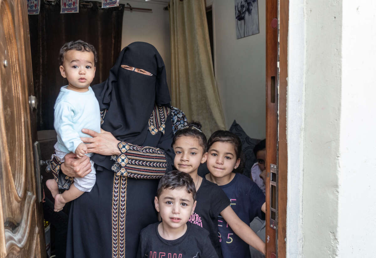 Bothaina Jabr with some of her children.