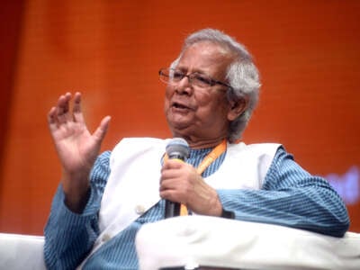 Nobel Peace Prize laureate Muhammad Yunus attends the Trento Economy Festival at Social Theater on June 3, 2022, in Trento, Italy.