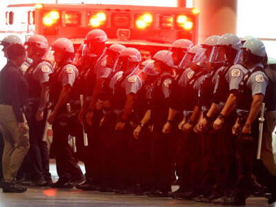 Chicago police officers work with an ambulance as the Chicago Police Department trains at McCormick Place, June 6, 2024, in preparation for the Democratic National Convention.