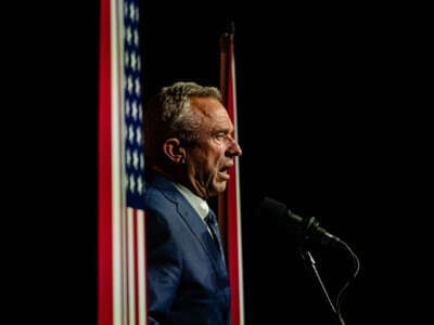 Independent presidential candidate Robert F. Kennedy Jr. gives a keynote speech during the Bitcoin 2024 conference at Music City Center on July 26, 2024, in Nashville, Tennessee.