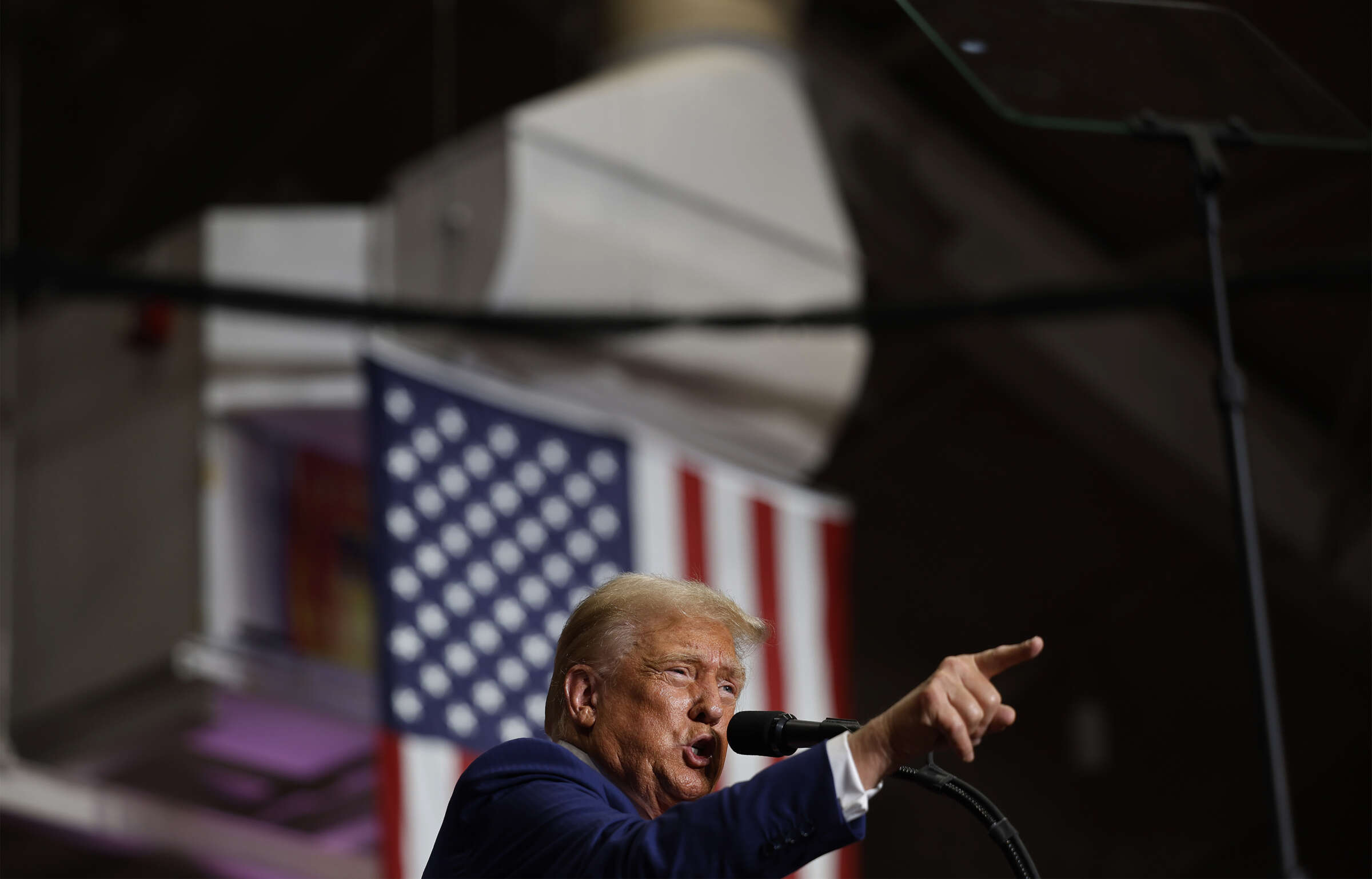 Trump Tells Supporters Rallygoer Who Broke Through Press Fence Is “On