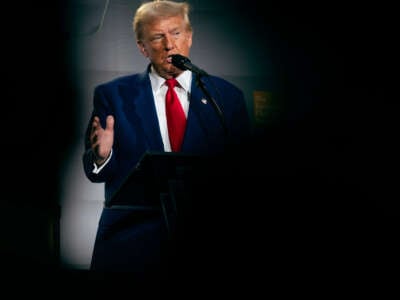 Former President Donald Trump addresses the Economic Club of New York on September 5, 2024, in New York City.