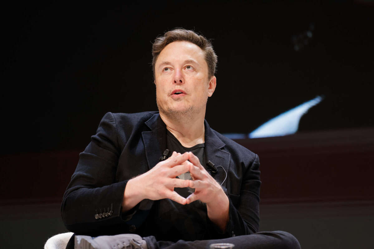 Chief Technology Officer of X Elon Musk speaks onstage at the Lumiere Theatre during the Cannes Lions International Festival Of Creativity 2024 - Day Three on June 19, 2024, in Cannes, France.