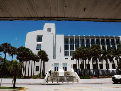 An exterior shot of The Alto Lee Adams Sr. United States Courthouse