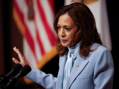 Vice President Kamala Harris delivers remarks at the Congressional Hispanic Caucus Institute's 47th Annual Leadership Conference at the Ronald Reagan Building and International Trade Center on September 18, 2024, in Washington, D.C.